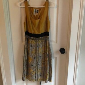 Anthropologie Mustard dress